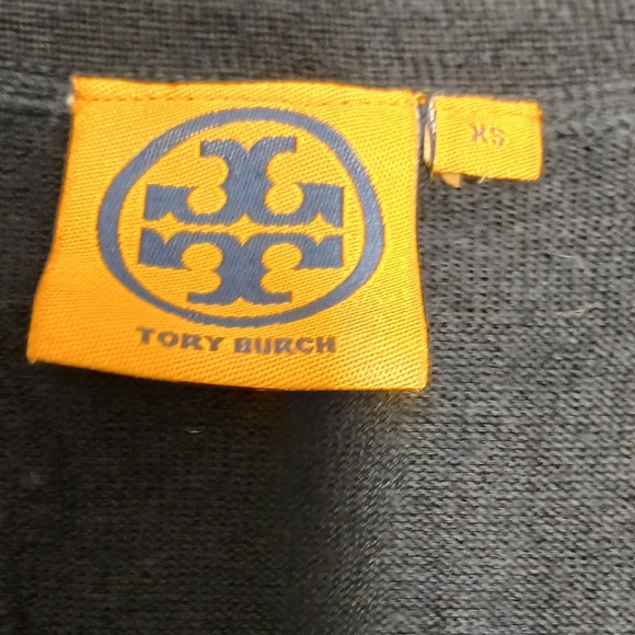 Tory Burch Dark Blue‎ Cardigan with Gold Buttons - Picture 2 of 9